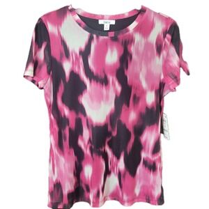 Bar III Women's Medium Abstract Sheer Lined Shirt NWT Casual Professional Light